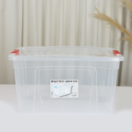 صندوق طبروير 36لتر بلاستك شفاف بيدين كبس +ول
